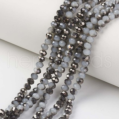 Electroplate Glass Beads Strands EGLA-A034-J6mm-P03-1