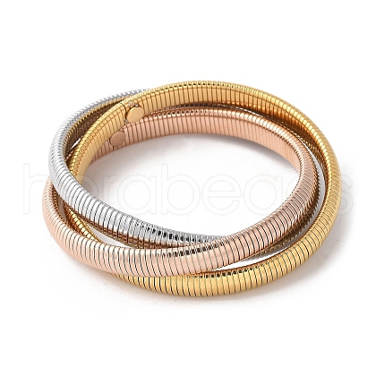 304 Stainless Steel Stretch Bracelets BJEW-A031-01F-M-1