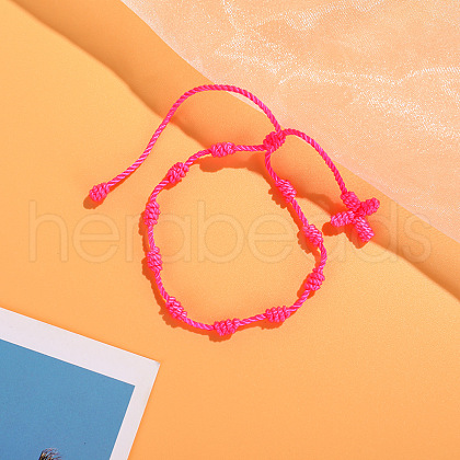 Cross Nylon Cord Braided Bead Bracelets WG2C716-03-1