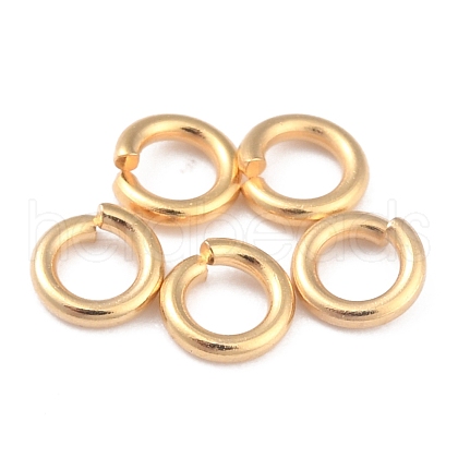 Rack Plating Brass Jump Rings KK-O139-18L-G-1