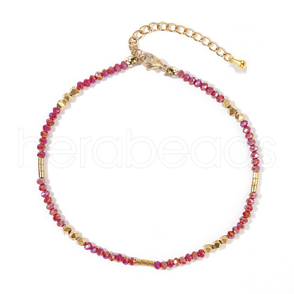 Glass Round Beads Ankles for Women KT6015-3-1