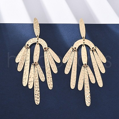 Zinc Alloy Oval Chandelier Earrings EJEW-Z107-03G-01-1