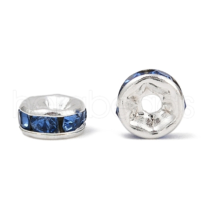 Brass Grade A Rhinestone Spacer Beads RSB035NF-14-1