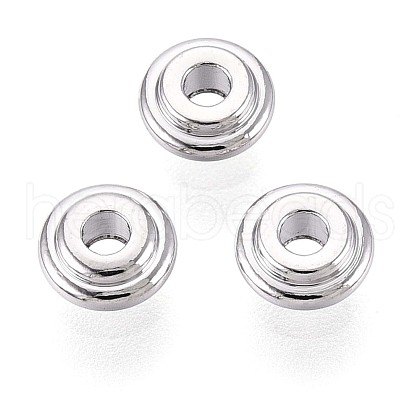Brass Spacer Beads KK-T075-59P-1