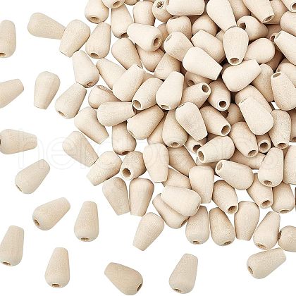 Olycraft 200Pcs Wood Beads WOOD-OC0003-47-1