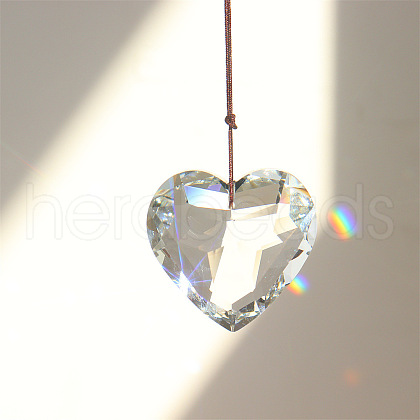 K9 Glass Heart Pendant Decoration PW-WG44731-01-1