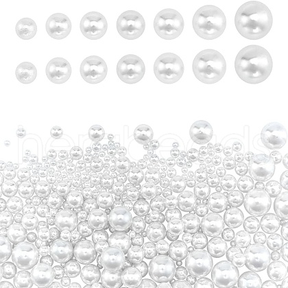 Acrylic Imitation Pearl Beads OACR-PH0001-14-WH-1