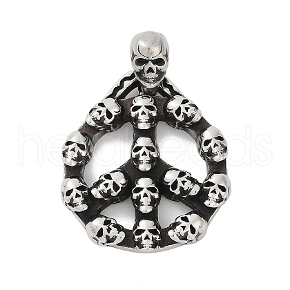 316 Surgical Stainless Steel Pendants STAS-D304-32AS-1
