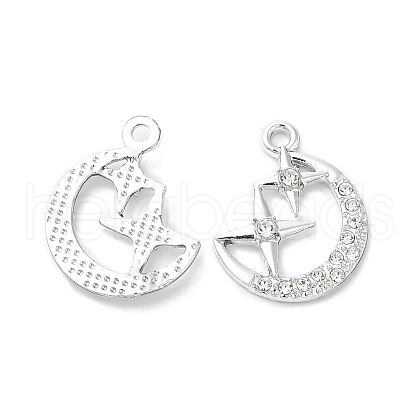 Rack Plating Alloy Crystal Rhinestone Pendants RB-L036-VF880-1-1