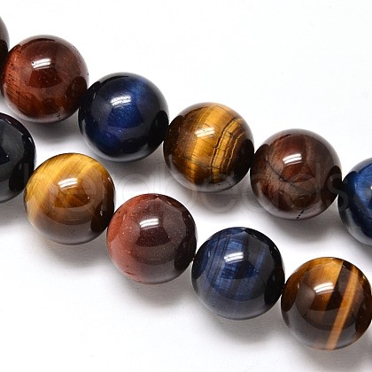 Natural Tiger Eye Beads Strands G-F173-14-12mm-1