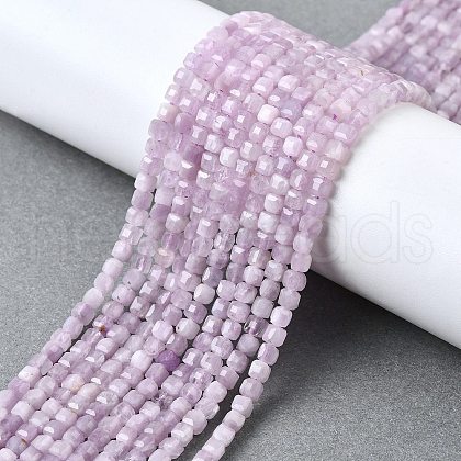 Natural Kunzite Beads Strands G-Q044-A01-3x3mm-1