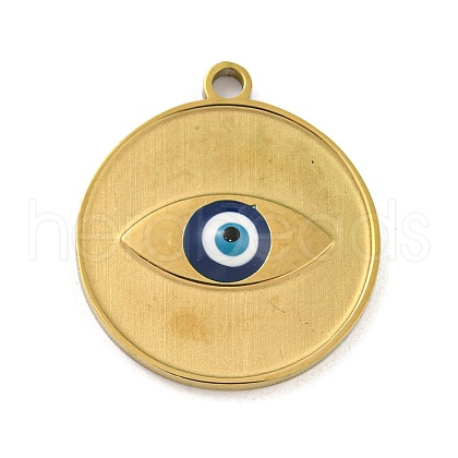 316 Surgical Stainless Steel Enamel Pendants STAS-M073-04G-1