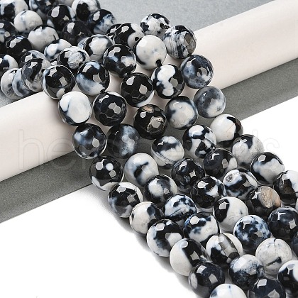 Natural Fire Crackle Agate Beads Strands G-M437-A01-01K-1