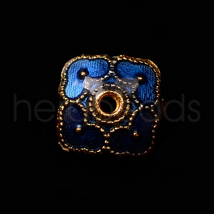 Alloy Enamel Bead Caps FIND-WH0110-825G-01-1