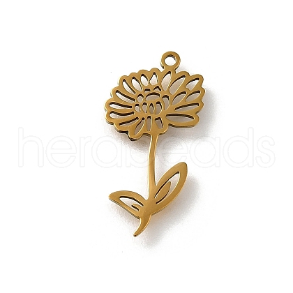 304 Stainless Steel Pendants STAS-V006-02G-1
