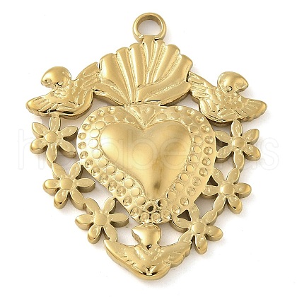 Ion Plating(IP) 304 Stainless Steel Pendants STAS-B075-18G-02-1