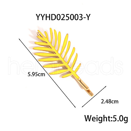 Stainless Steel Enamel Leaf Hair Bobby Pins for Women XK6667-4-1