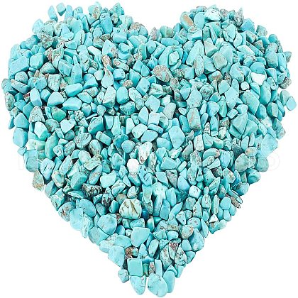 Dyed & Heated Natural Howlite Chip Beads G-GA0001-17-1