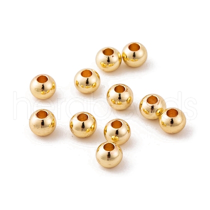 Rack Plating Brass Beads KK-A156-18KCG-1
