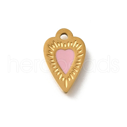 304 Stainless Steel Enamel Charms STAS-V006-04G-02-1