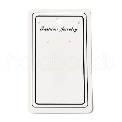 Rectangle Paper One Pair Earring Display Cards with Hanging Hole CDIS-C005-01-1