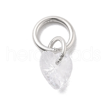 925 Sterling Silver with Cubic Zirconia Charms STER-Q004-05A-P-1