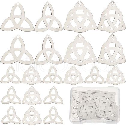 CREATCABIN 40Pcs 2 Style 304 Stainless Steel Pendants STAS-CN0001-20-1