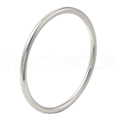 304 Stainless Steel Simple Roung Ring Bangles for Women BJEW-F461-01F-P-1