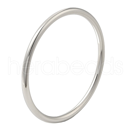 Non-Tarnish 304 Stainless Steel Simple Roung Ring Bangles for Women BJEW-F461-01F-P-1