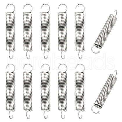 Unicraftale 12Pcs 201 Stainless Steel Spring Hangers STAS-UN0059-59-1