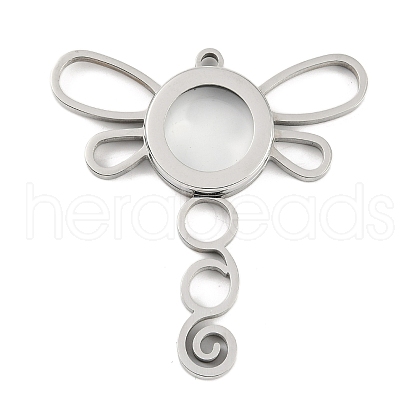 304 Stainless Stee Locket Big Pendants STAS-S132-13P-02-1