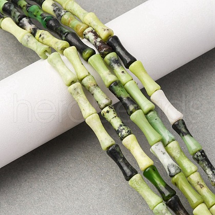 Natural Serpentine Beads Strands G-L624-G13-12x5mm-1