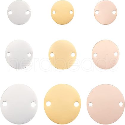 Unicraftale 9Pcs 9 Style 201 Stainless Steel Connector Charms STAS-UN0036-92-1