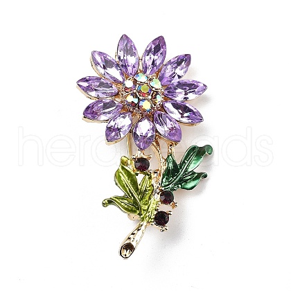 Sunflower Enamel Pins JEWB-P046-02G-1