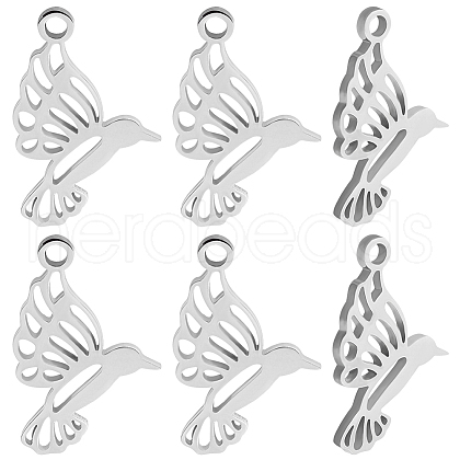 Beebeecraft 20Pcs 201 Stainless Steel Pendants STAS-BBC0005-60-1