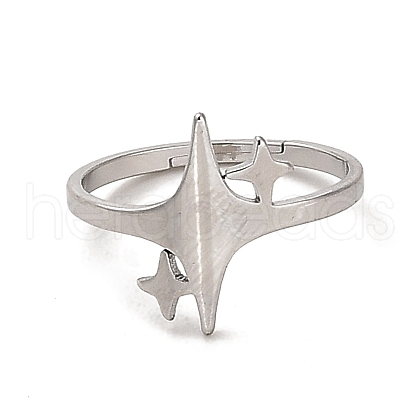 304 Stainless Steel Adjustable Ring X-RJEW-Z015-05P-1