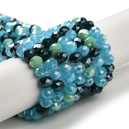 Glass Beads Strands EGLA-A034-M8mm-58-1