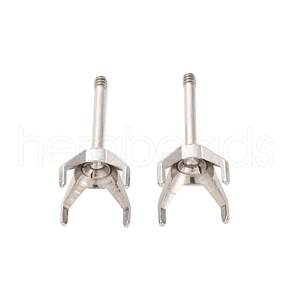 304 Stainless Steel Stud Earring Findings STAS-B091-02A-06P-1