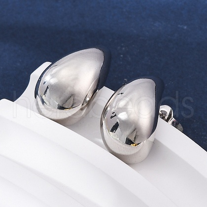 Rack Plating Brass Teardrop Stud Earrings X-EJWE-Q766-03P-1