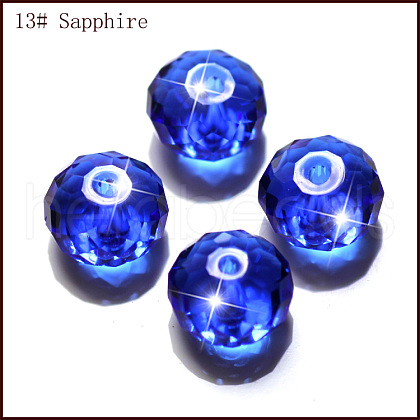 Imitation Austrian Crystal Beads SWAR-F068-4x6mm-13-1