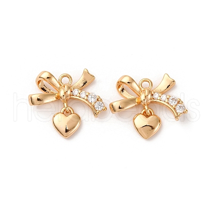 Brass Micro Pave Cubic Zirconia Pendants KK-Z112-11G-1