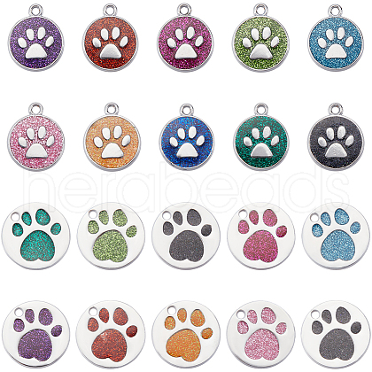 SOFPLATE 40Pcs 20 Styles Enamel Pendants ENAM-SP0001-01-1