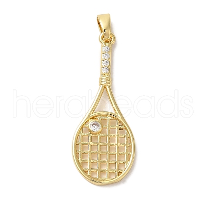 Brass Micro Pave Cubic Zirconia Pendants KK-S391-07G-01-1