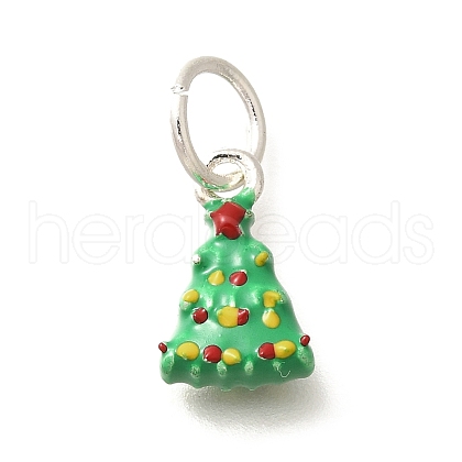 Christmas Theme Brass Enamel Charms KK-R212-15A-P-1