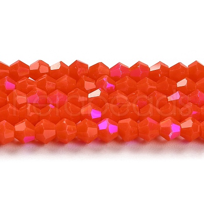 Opaque Solid Color Imitation Jade Glass Beads Strands EGLA-A039-P4mm-L03-1