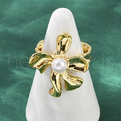 Brass Cuff Rings for Women RJEW-F182-06G-1