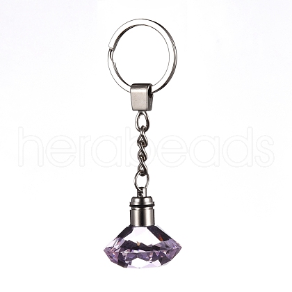 Diamond Shape Faceted Glass Keychain KEYC-F032-A05-1
