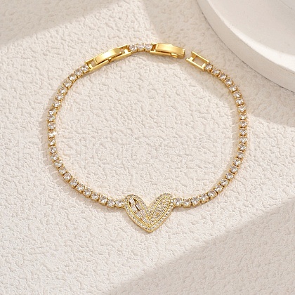 Elegant Brass Charm Bracelets OR7420-5-1