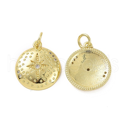 Brass Micro Pave Cubic Zirconia Pendants KK-E068-VF047-1