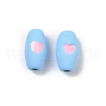 Spray Painted Alloy Beads PALLOY-S038-16H-1